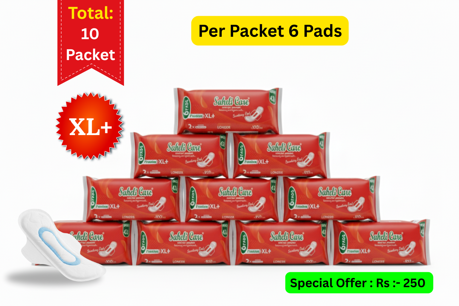 XL+ (Straight Sanitary Pad)